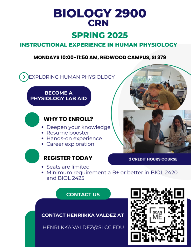 biology 2900 class with qr code flyer